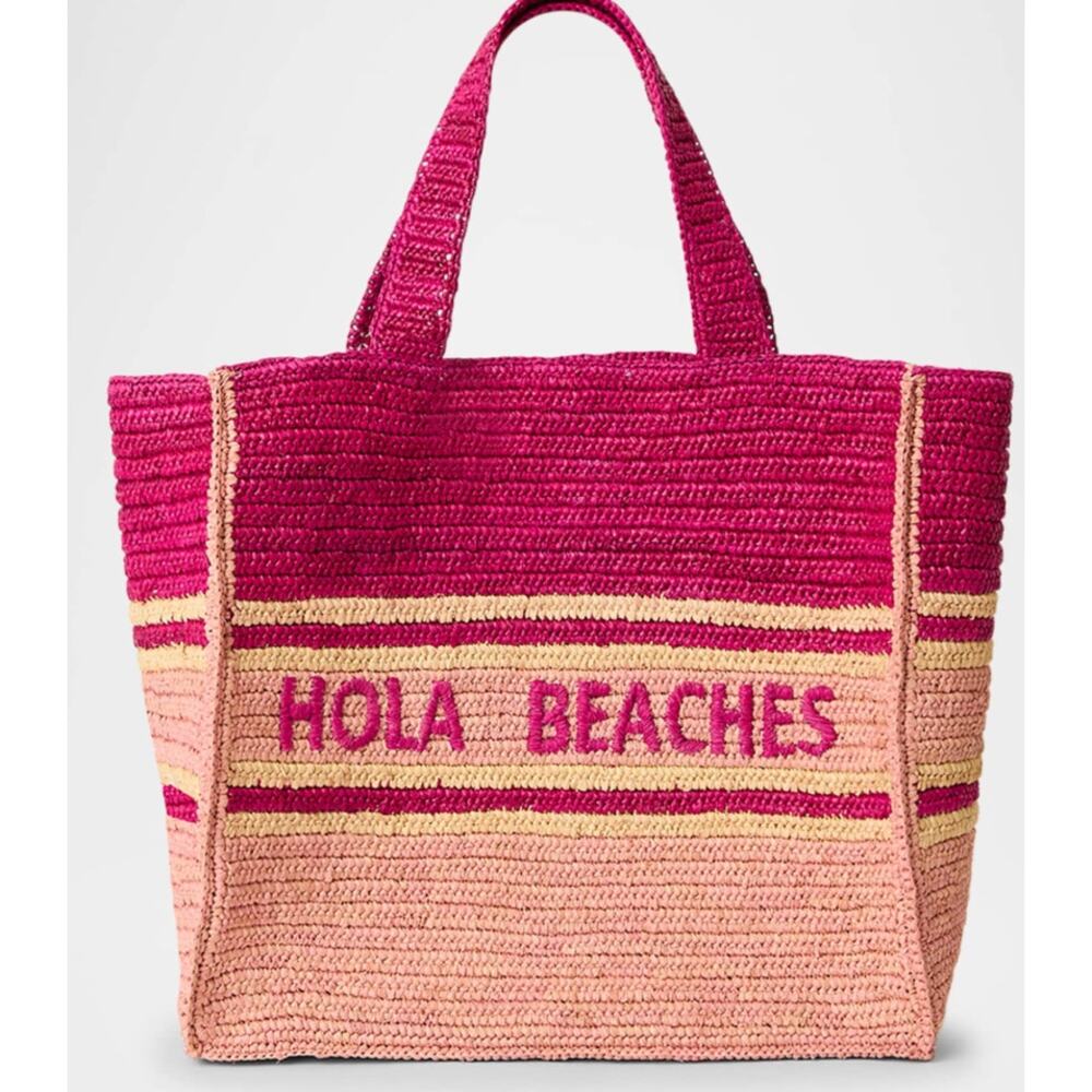 BTB Los Angeles NEW "Hola Beaches" Straw Tote, Retail $220